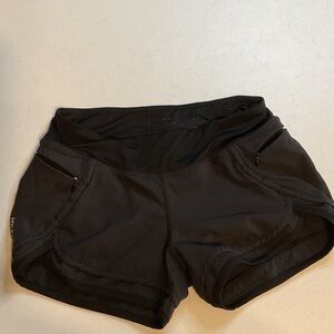 Hylete Iris Lined High-Performance Black Athletic Shorts  size sm zipped pockets